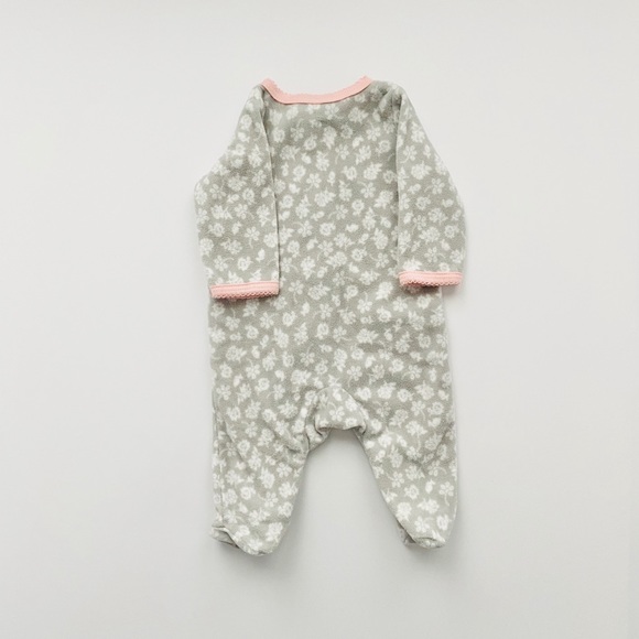 Pink and Grey Unicorn Fleece Sleeper - Picture 3 of 5